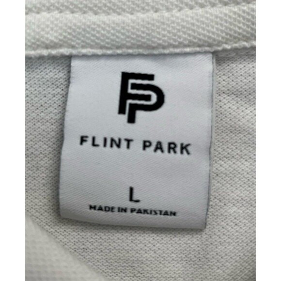 Flint Park White Short Sleeve Match Polo Mens Large NWT Golf/Tennis/Pickleball - Picture 7 of 10